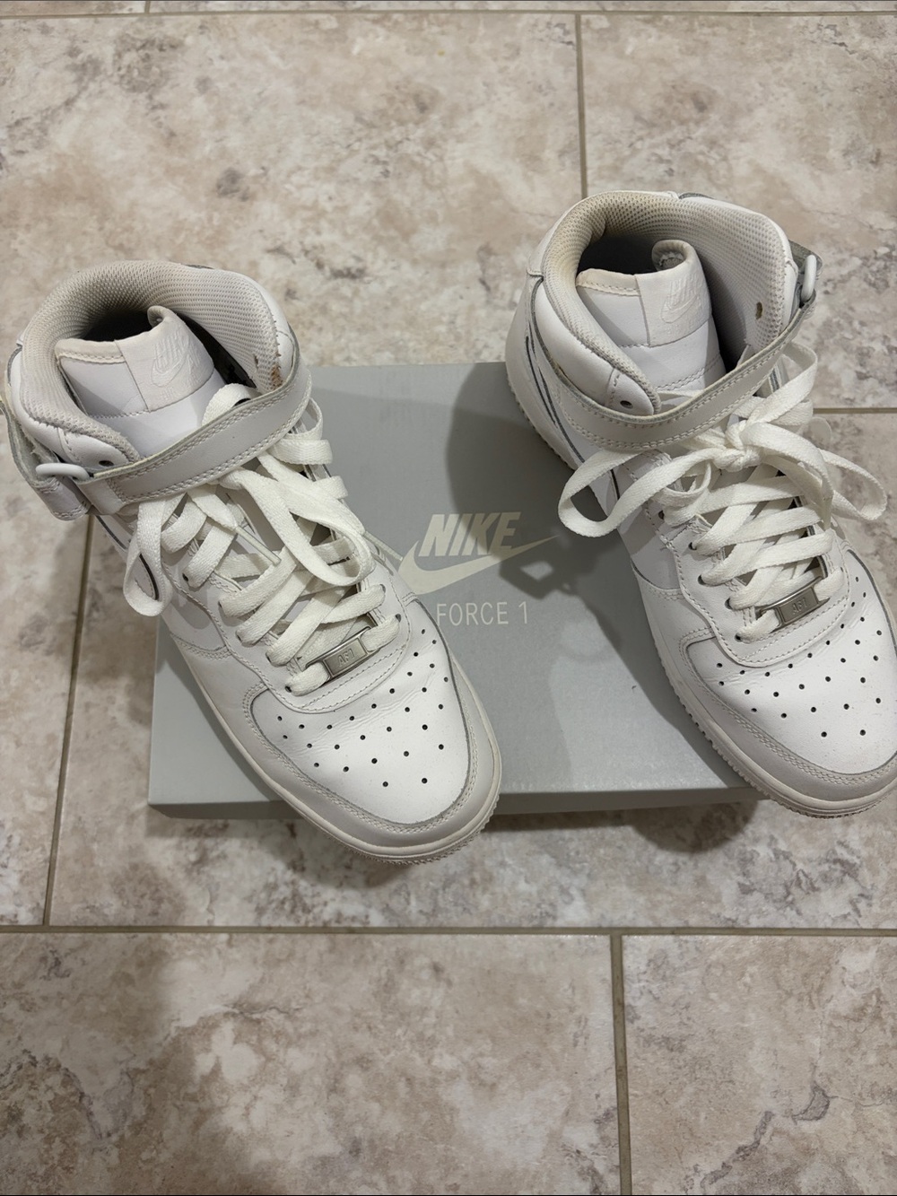 Nike Youth High Top Sneakers - White